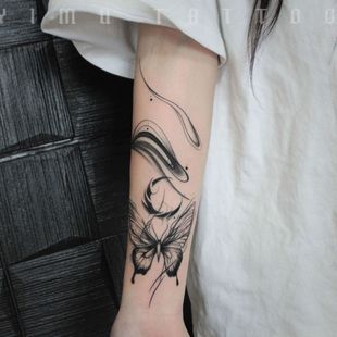 Pure desire style new niche butterfly package hot girl sexy herbal juice tattoo stickers simulation tattoo stickers