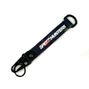 Car modification culture jdm digital printing double-headed chickenmouth buckle locomotive key chain bag pendant key ring ribbon