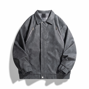 Free Shipping American Vintage Loose Leather Jacket Men's Coat Autumn and Winter PU Leather Jacket Men's and Women's Waterproof Bike Clothing JK2188