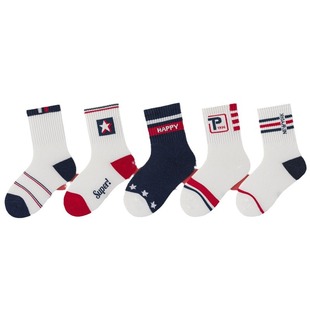 Children's socks new lucky star Korean version of the academic style color matching cotton socks men's and women's children's sports socks wholesale