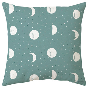 Cross-border Amazon Home Green Simple Leaf Pattern Printing New Nordic Cushion Pillow Foreign Trade Pillowcase