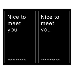 50 sheets/pack ins style simple rectangular sticker English Nice to meet you gift box sealing sticker label
