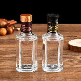 Хрустальная бутылка белого ликера 100ML125ML из двух упаковок Подарочная маленькая бутылка вина суб-упаковка мини-бутылка вина может печатать логотип
