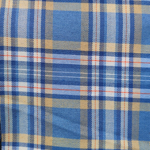 Pink Yellow Woven Shirt Medium and Large Kidsren's Clothing Herringbone Diagonal Plaid European and American Style Yarn-dyed Cloth Pillow Cushion Cloth