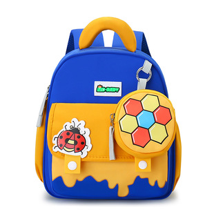 Cartoon Kindergarten Schoolbag New Boys and Girls Baby Cute Children's Backpack for Going Out Lightweight Ridge Protection Early Education Backpack