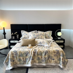 Summer 100S Lyocell Tencel Summer Cool Quilt Bed Four-piece Set Single Double Air Conditioned Quilt Washable Thin Quilt