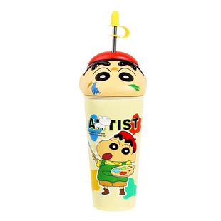 Crayon Shin-chan Cup Изоляционные чашки для мальчиков и девочек Ice Ba Cup 2025 Новый высокий цвет студент из нержавеющей стали Детская соломка