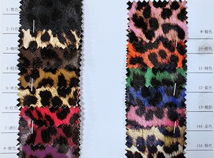 Wholesale luggage belt pu leopard leather fabric crafts packaging box printed leather garment accessories artificial leather