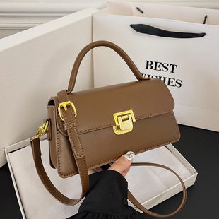 Fashion Trendy Small Square Bag 2024 New Ins Trendy Fashionable Shoulder Bag Texturized All-match Western Style Crossbody Underarm Bag