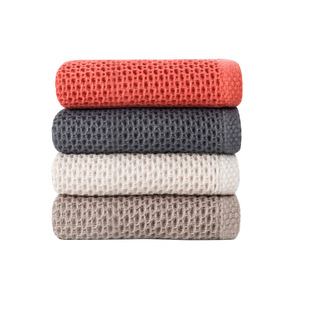Pure cotton honeycomb towel 34*34 waffle small square plain towel towel is not easy to shed hair square towel