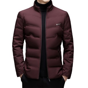 Duck Down Men's Down Jacket Hatless Collar Autumn Winter 2024 Fashion City