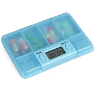 Factory supply wholesale portable smart electronic reminder medicine box alarm reminder medicine box packing portable medicine cutter