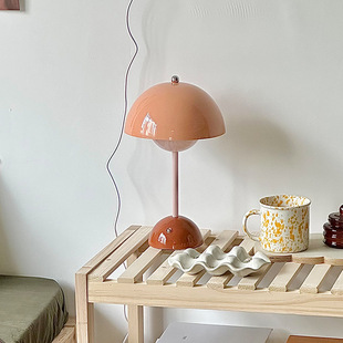 Home Ins Danish Bud Lamp Mushroom Table Lamp Contrasting Color Creative Atmosphere Charging Dimmable Night Light Gift