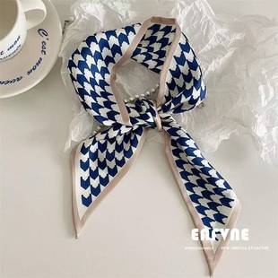 Spring and Summer New Scarf South Korea Atmosphere Tie Hair Tie Bag Ribbon Elegant All-match Thin Narrow Long Small Scarf Decoration