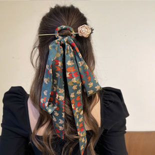 Thousand-character Hairpin Ribbon Hair Strap Hair Strap Post-pressing Simple Antique Style Women's Bow Modern Hanfu Headwear Disc Hair Hairpin