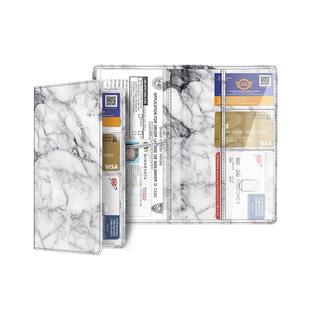 Foreign Trade Cross-Border Quality Marble Pattern Insurance Registration Storage Card Bag Card Holder Card Holder Car Bag