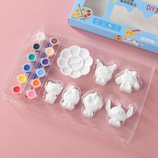 Children's diy coloring plaster doll girl's handmade painted doll making white embryo graffiti toy gift box