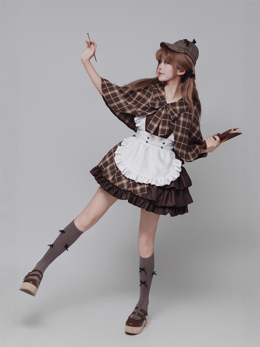 Original New Product Detective Love Song Maid Suit plus size Maid Suit Detective Suit COSPLAY Performance Suit Anchor