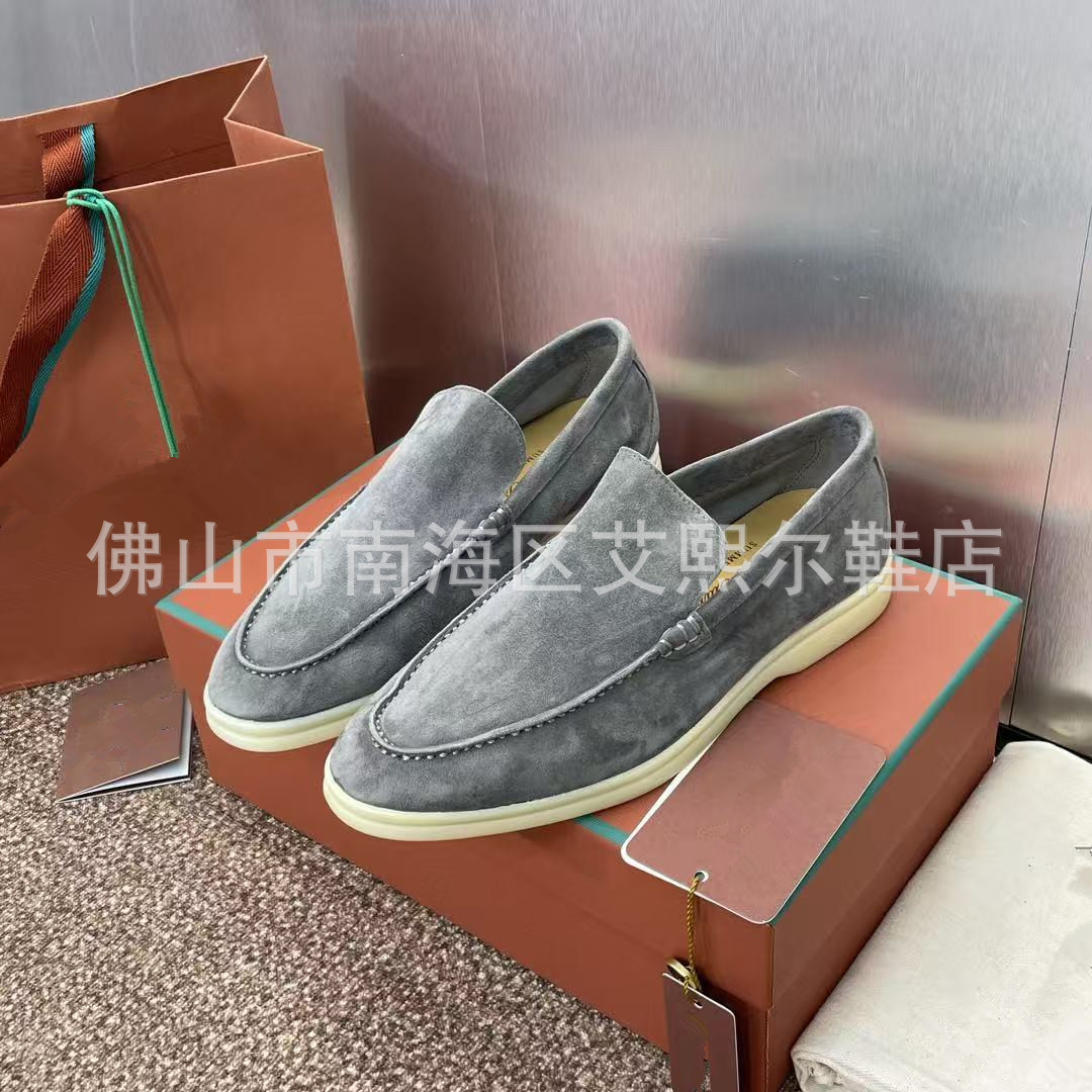 LP乐福鞋女真皮老钱风2025新款高级感豆豆鞋软底休闲大码懒人男鞋