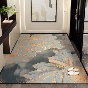 Floor Mat Entrance Door Entrance Carpet Doorway Home Door Mat Non-Slip Entry Light Luxury Advanced Entrance Mat Can be Cut