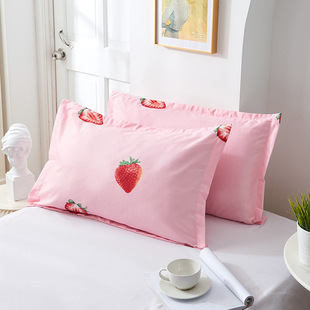 Pillow case sanding print cartoon single matching quilt cover bedding pillowcase wholesale