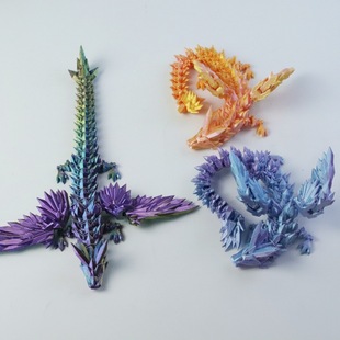 3D Printing Dragon Ornaments 3D Printing Crystal Dragon Cross-border Dragon Egg Gift Chinese Dragon Handmade Toy Gemstone Dragon