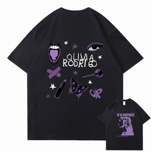 2024 новый OLIVIA T-shirt с коротким рукавом женский принт повседневный топ хлопок летний хлопок