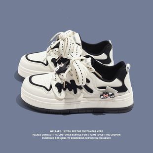High-value White Shoes Women's 2025 New Spring Chic Shoes All-match Breathable Mesh Shoes Platform Sports Board Shoes