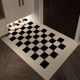 Modern Simple Entrance Door Wire Ring Floor Mat Outdoor Durable Wear-resistant Entrance Door Mat PVC Cuttable Floor Mat