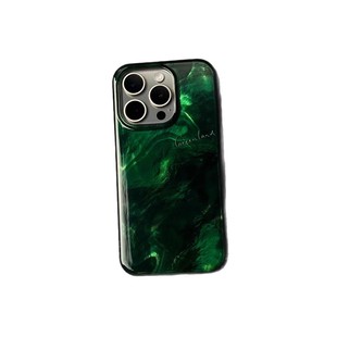 Чернила темно-зеленый свет применима чехол для телефона iPhone16pm для Apple 14/iPhoneXR водоворот IMD корпус