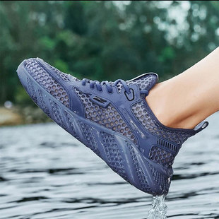 Mystery powder men's shoes aviator cushioning shoes summer breathable new ice silk air conditioning shoes light men's soft-soled casual shoes