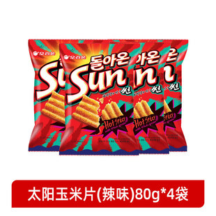 Korean Imported Food Orion Sun Corn Chips Spicy Garlic Flavor Wavy Potato Chips Trendy Puffed Snacks
