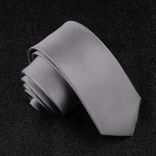 Factory Cross-border Men's Black Narrow Tie Trendy Dress Korean Style 6cm Student Women's Suit Hand Style Groom