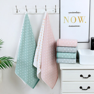32 strands of cotton bath towel factory wholesale couples homestay gift towel polka dot gauze bath towel cute artistic gifts