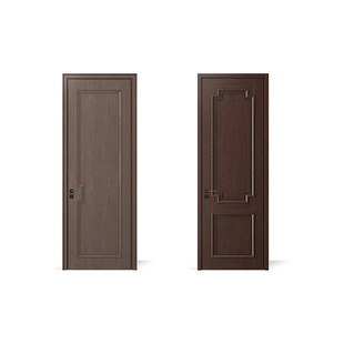 New Chinese Style Solid Wood Composite Paint Door Solid Wood Sound Insulation Room Bedroom Door Multi-Layer Set Door Rubber Wood Interior Door