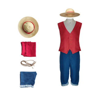 Спот One Piece Lufei второго поколения костюма cos два года спустя Lufei косплей аниме ролевой костюм