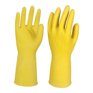 Junyu Beef Tendon Latex Gloves Industrial Housework Cleaning Laundry Rubber Leather Waterproof Gloves Acid and Alkali Resistant Dishwashing Gloves