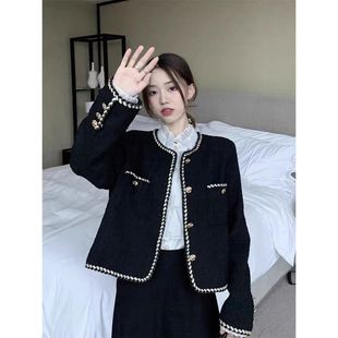 Elegant Socialite Chanel Style Coat Women's Chic Design Sense Outer Long Sleeve Autumn Winter 2025 Spring Summer New Top for Women