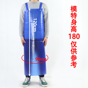 Double-layer thickened beef tendon apron men's stone slaughter labor protection oil-proof anti-fouling wear-resistant acid and alkali-resistant waterproof apron wholesale