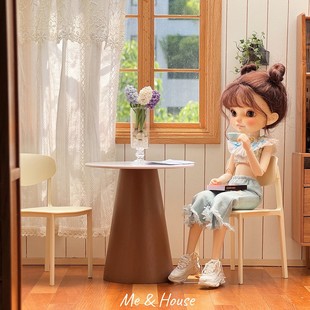 Dining chair stackable/plastic 6 bjdblytheob11gsc soldier doll house Mini model toy