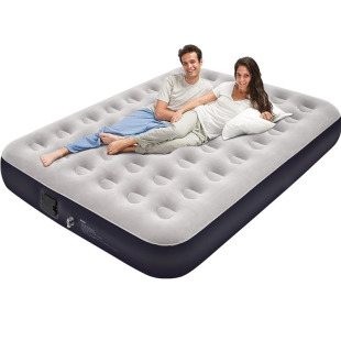 Outdoor Inflatable Mattress for Camping Household Double Flocking Inflatable Mattress Thickened Lazy Folding Inflatable Bed