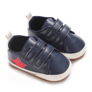 Spring and Autumn 0-12 Months Baby Toddler Shoes Velcro All-match Star Soft Sole Baby sneaker Anti-slip Bottom