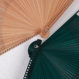 New Chinese Folding Fan Suzhou Fan Portable Gradient Hollow Bamboo Fan Cheongsam Hanfu Women's Pattern Morning Dress Fan