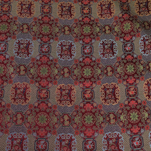 150 High Precision Nylon Costume Hanfu Brocade Fabric for Industrial Packaging Brocade Box Woven Thangka Rim Color Matching Fabric
