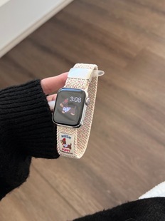Для Apple AppleWatch10 Поколение ремешок iwatch9876se такса собаки нейлоновый плетеный магнетизм
