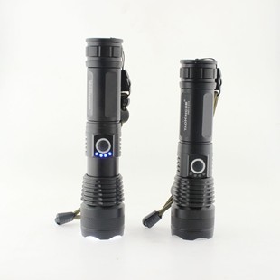 Led electric flashlight outdoor strong light long-shot flashlight fire emergency multifunctional waterproof zoom flashlight wholesale