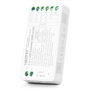 FUT037W + three-in-one RGB RGBW RGB + CCT light strip controller 12-24v 12A