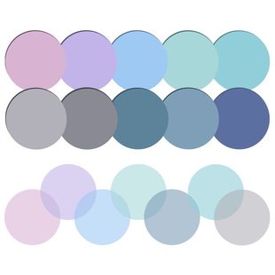 Page 160/Page 200 Fluorescent Morandi Color Circular Index Sticker Circular PET Post-it Sticker Transparent Label Sticker