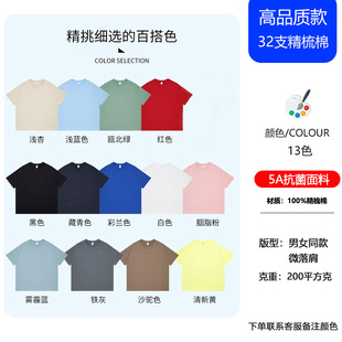 Cross-border European code cotton T-shirt custom logo overalls party youth culture advertising shirt crew neck short sleeve printing