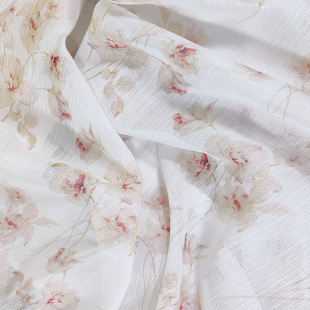 Polyester Pearlescent Sand New National Style Flower Digital Printing Chiffon Spring and Summer Dress Women's Hanfu Fabric